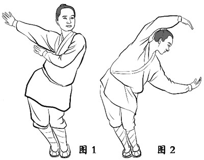 扭腰顶胯，防肿胀